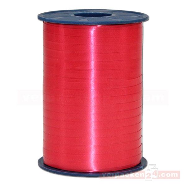 Glanzband auf Rolle 500 mtr., 5 mm - rot (609)