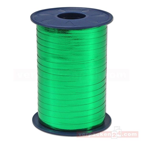 Glanzband metallisiert - 5 mm - Rolle 400 m - grün (607)