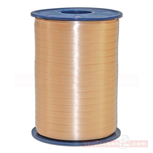 Glanzband auf Rolle 500 mtr., 5 mm - hellgold (134)