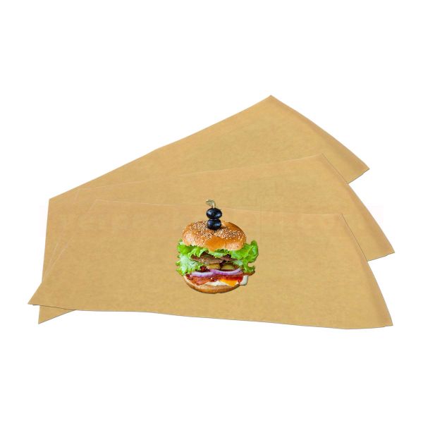 Hamburgerpapier - Einschlagpapier braun beschichtet - 33x41 cm Bogen