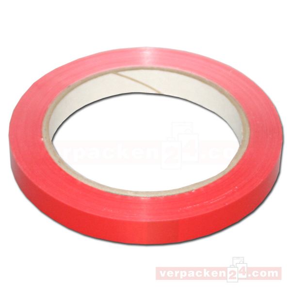 Klebeband (PVC), farbig, rot, Rolle 66 m - 12 mm