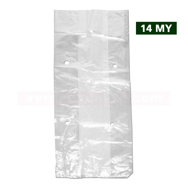 LDPE-Faltenbeutel transparent, gelocht - 14 µ