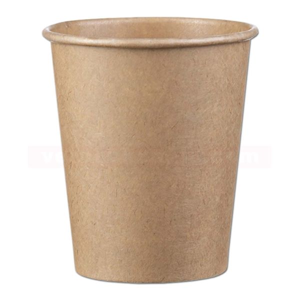 Ausschankbecher Hartpapier, braun - Kaffeebecher 1-wandig