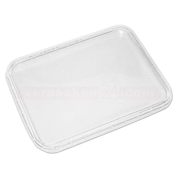 Salatschale NP eckig - nur Deckel - Polystyrol klar, 180x135mm