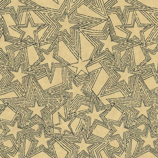 Weihnachts Geschenkpapier W 39815, Rolle 50cm, Stars Natur