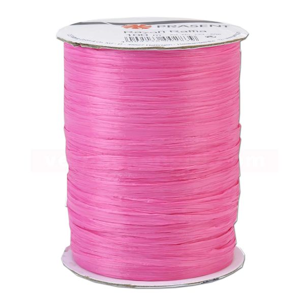 Bastband auf Spule - Rayon Raffia - 100 m - matt pink (606)