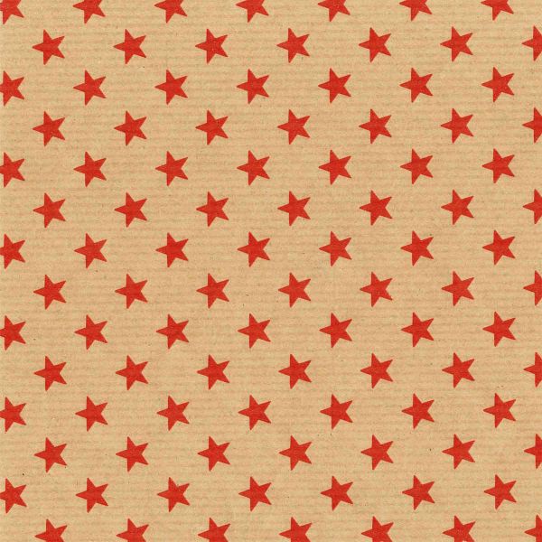 Weihnachts Geschenkpapier Zo 1975022, Rolle 50cm, Sterne rot
