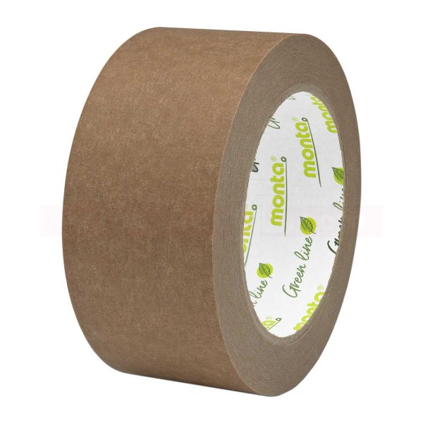 Packband Papier Green line, braun - leise - Rolle 50 mm - 50 m