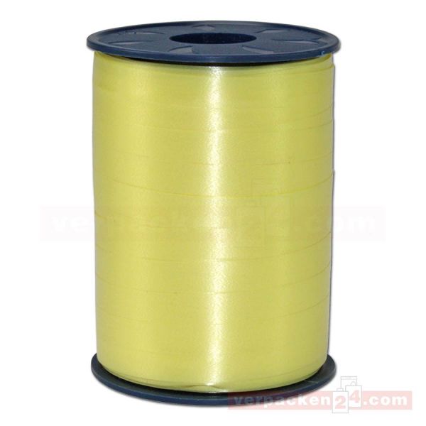 Glanzband auf Rolle 250 mtr., 10 mm - gelb (615)