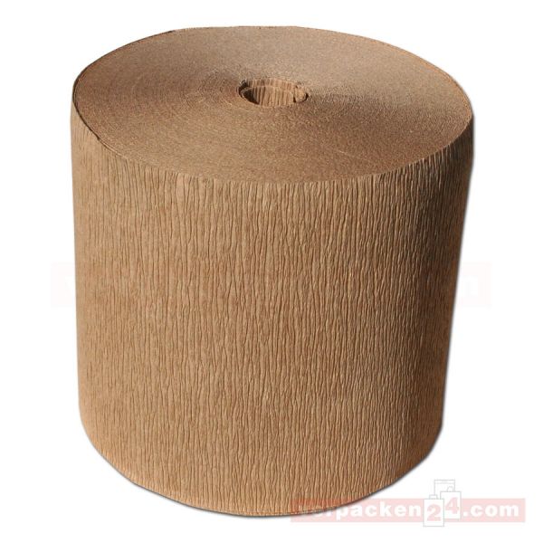 Wickelkrepp, braun 120 g/m² - Rolle - 10 cm - 5 Rollen
