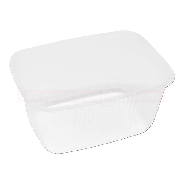 Feinkostbecher PC eckig - Becher - Polystyrol klar