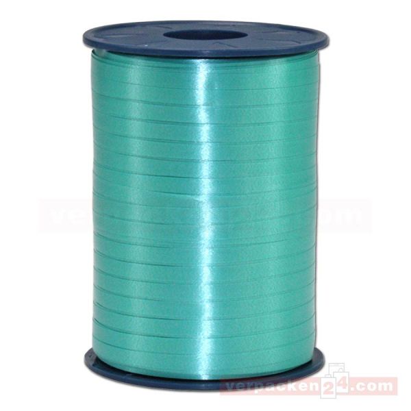 Glanzband auf Rolle 500 mtr., 5 mm - türkis (703)