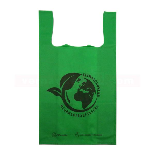 Non-Woven Hemdchentaschen Hannover, grün - Umwelt - 25+12x45cm
