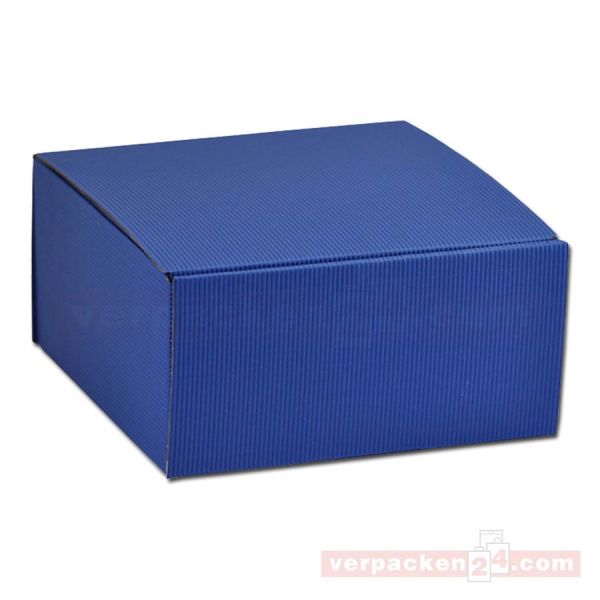 Geschenkkartons - Allround Blau - offene Welle
