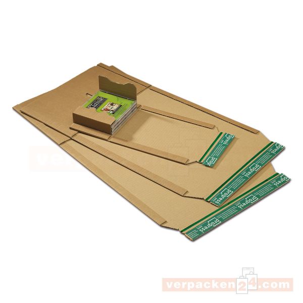 Buchverpackung Wellpappe braun, zum Wickeln