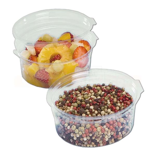 Verpackungsbecher Olipack rund, APET klar - mit Deckel