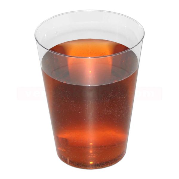 Spritzguß - Trinkglas, glasklar, Eichstrich