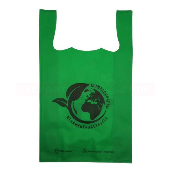 Non-Woven Hemdchentaschen Hannover, grün - Umwelt - 32+13x53cm