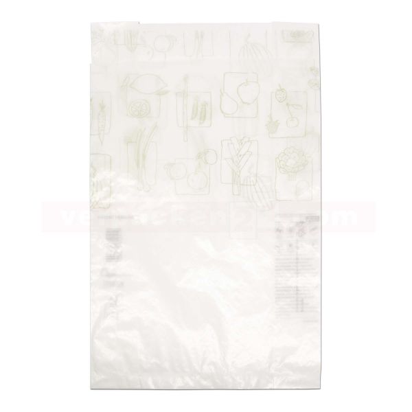Obstfaltenbeutel, milchig transparent - Motiv Greet - FSC®