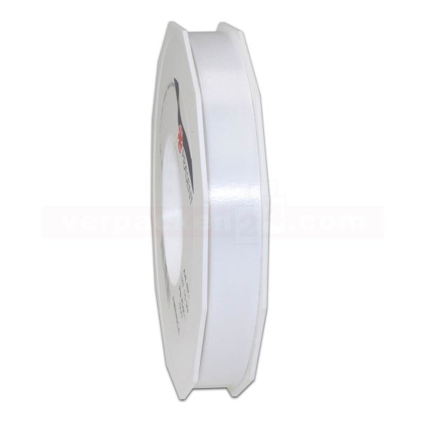 Glanzband auf Rolle 091 mtr., 15 mm - weiß (601)