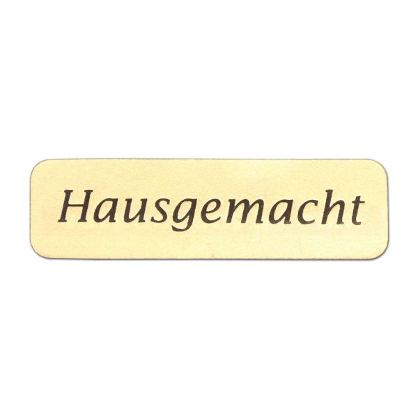 SKL-Etiketten, rechteckig - Hausgemacht - 40x10mm - gold (500 Stück)