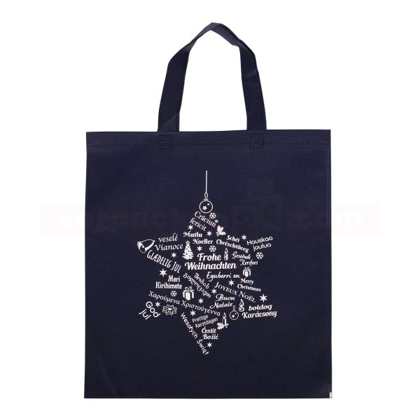 Weihnachten Tragetasche Kiel, dunkelblau - Weihnachtsgrüße - 38x42cm