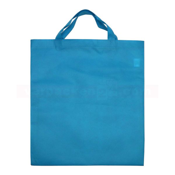 Non-Woven Tragetasche Kiel, türkis, 2 kurze Henkel - 38x42cm