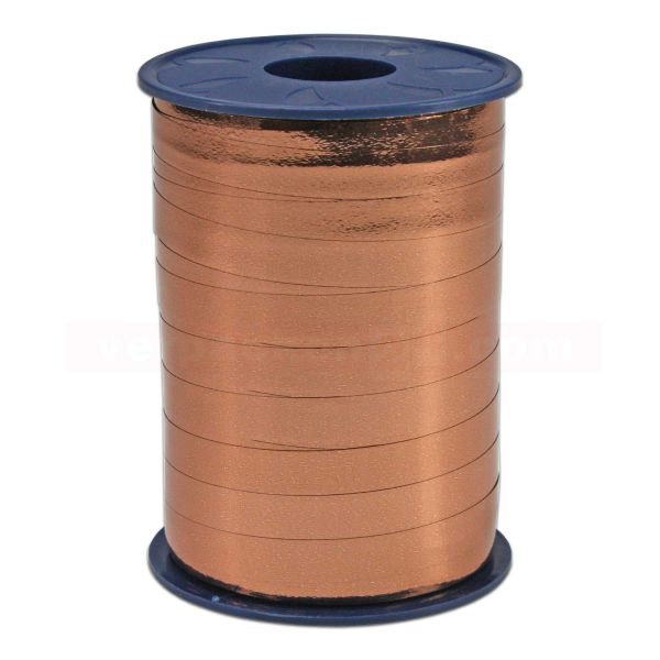 Glanzband metallisiert - 10 mm - Rolle 250 m - hellbraun-kupfer (623)