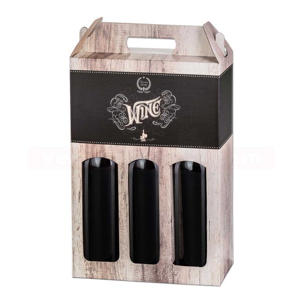 Wein-Tragekarton, Wood Wine - 0,75l Flaschen