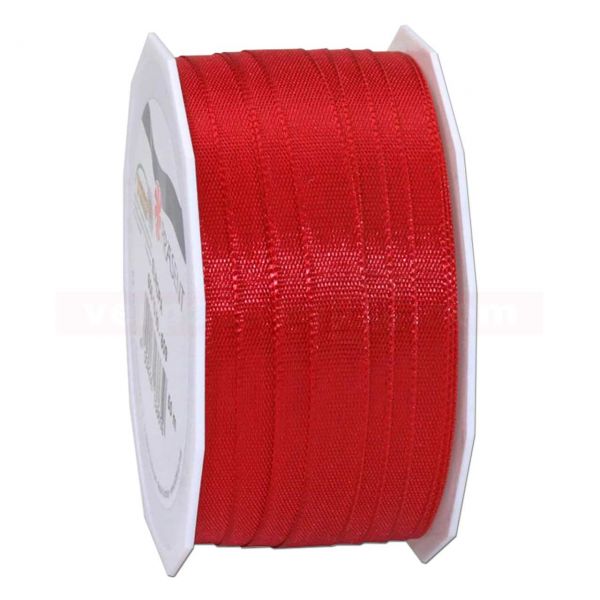 Seidenband - Europa - Rolle 50 m, 10 mm - rot (609)