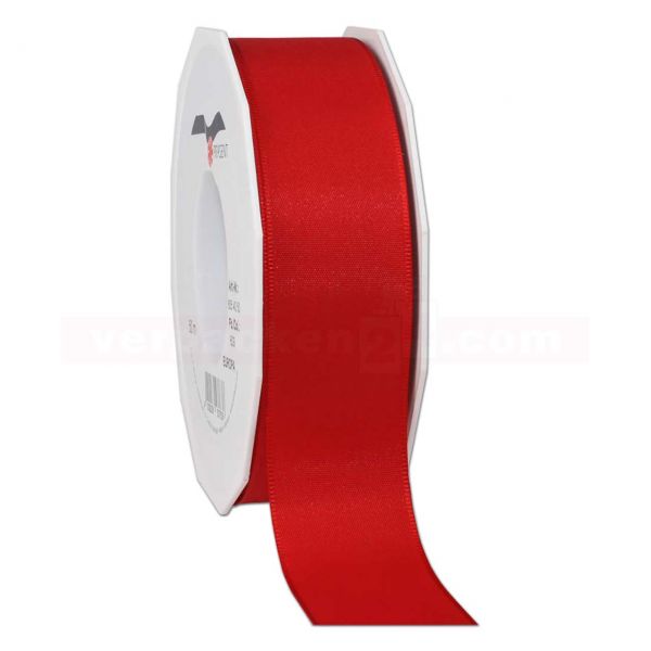 Seidenband - Europa - Rolle 50 m, 40 mm - rot (609)