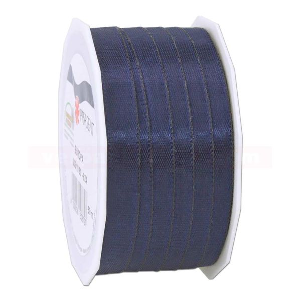 Seidenband - Europa - Rolle 50 m, 10 mm - dunkelblau (624)