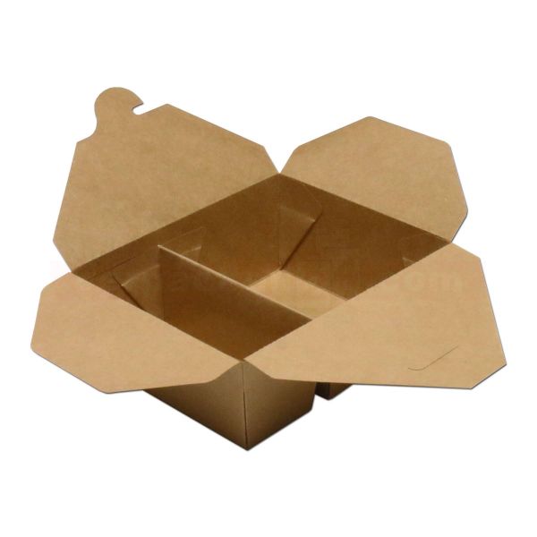 Hartpapier-Box LEO 2-geteilt - braun - Pappe mit PE-Beschichtung