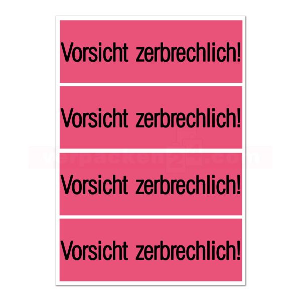 SKL-Etiketten, neutral - Vors. Zerbrechlich - rechteckig