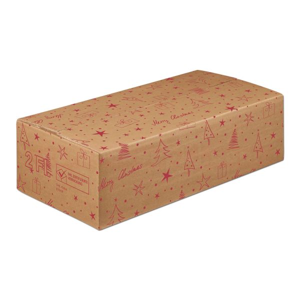 Versandkarton DU-LOG Merry Christmas, 2 Flaschen - Umkarton - PTZ-Postgeprüft