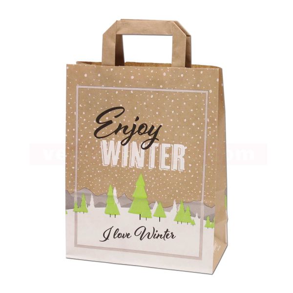 Weihnachts-Papiertragetaschen - Enjoy Winter - Weihnachten