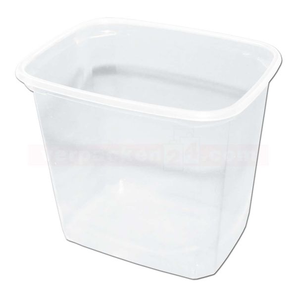 Feinkostbecher NP eckig - Becher 221 - Polystyrol transparent