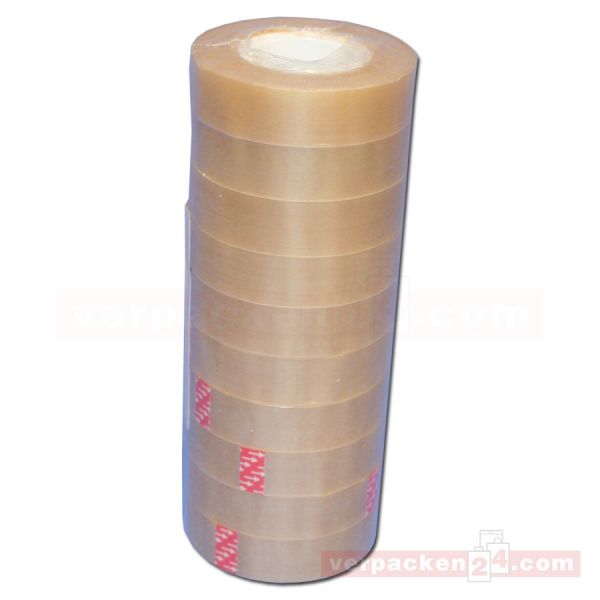 Tesafilm (PVC), transparent, klar, Rolle 33 m - 15 mm