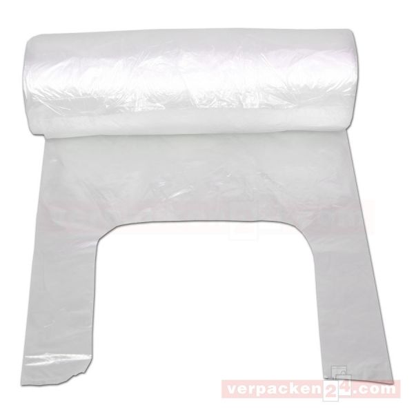 HDPE-Knotenbeutel, transp., auf Rolle - 22+12x48 cm - 5kg