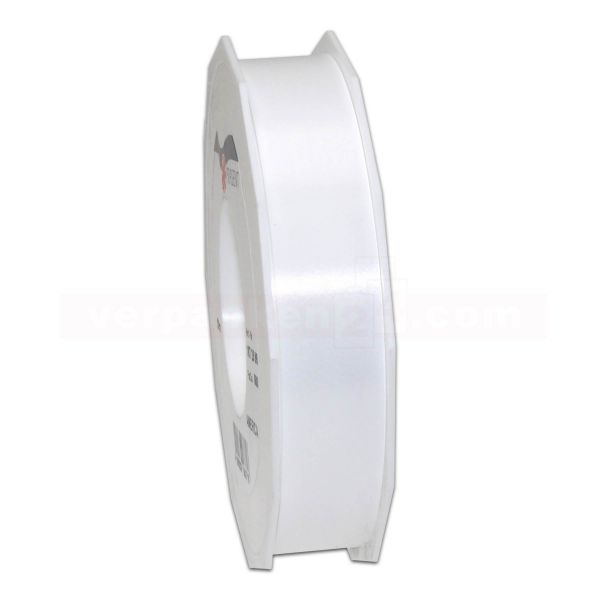 Glanzband auf Rolle 091 mtr., 25 mm - weiß (600)