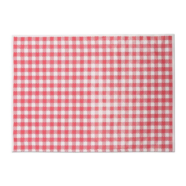 Frischpack, folienkaschiert, Karomotiv rot - 1/8 Bogen