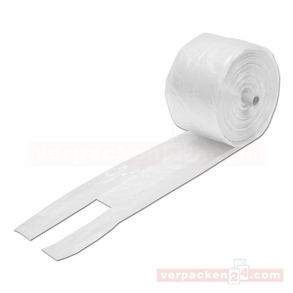 HDPE-Knotenbeutel, transp., C-Falz - 20+14x48 cm - 5kg