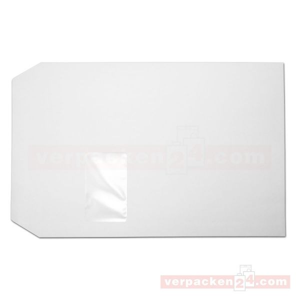 Versandtaschen weiß, SKL - mit Fenster - C4 - 229x324 mm