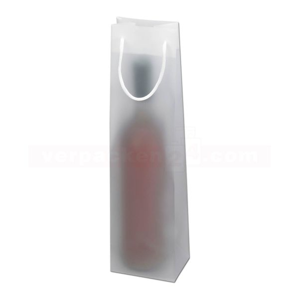 HDPE-Tragetasche Frost, milchig transparent