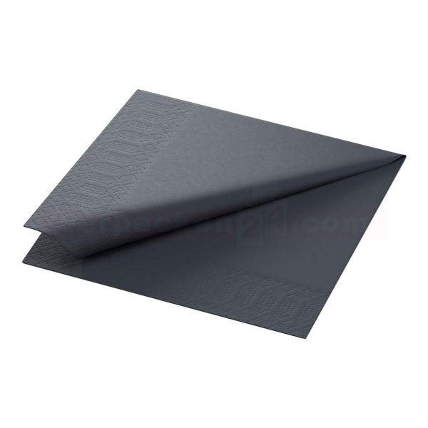 DUNI Zelltuch-Servietten, 3-lg, 1/4 Falz, 33x33cm - schwarz