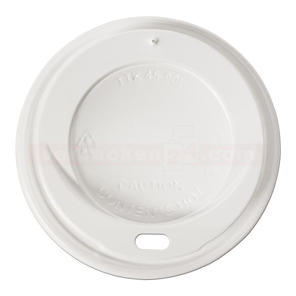 Deckel weiß PS Hartpapierbecher - Ø 90mm - für Becher DW 300+400ccm
