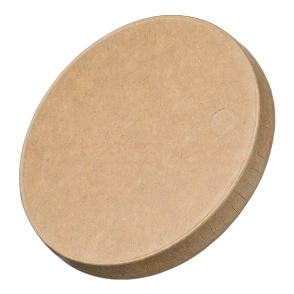 Eisbecher aus Hartpapier FSC®, Kraft braun - Deckel - braun