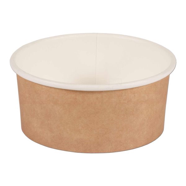 Eisbecher aus Hartpapier FSC®, Green Leaf braun - rund