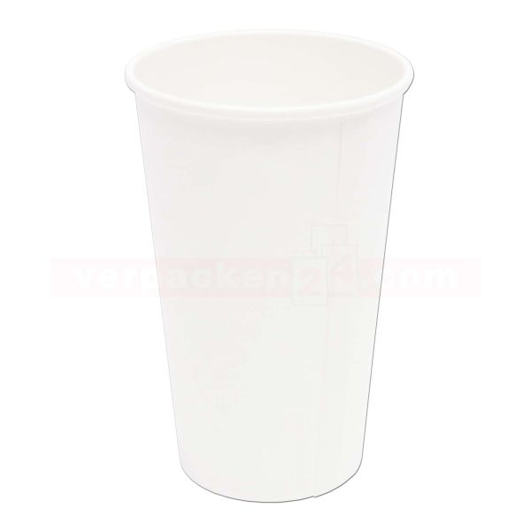 Ausschankbecher Hartpapier, weiß - Trinkbecher