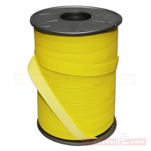 Geschenkband auf Rolle - BICOLOUR 200 mtr., 10 mm - hgelb/gelb
